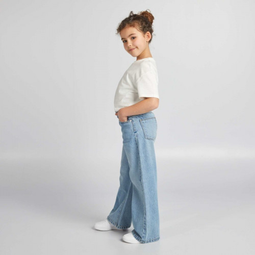 Pantalon wide leg - Bleu