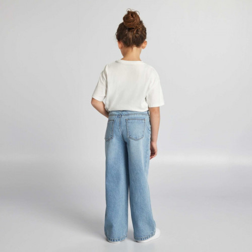 Pantalon wide leg - Bleu