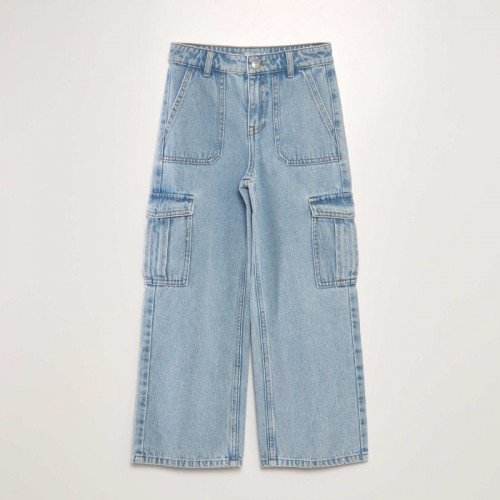 Pantalon battle en denim wide leg - Triple stone