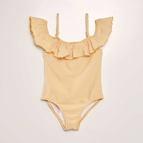 Maillot de bain rayé - 1 pièce - Jaune