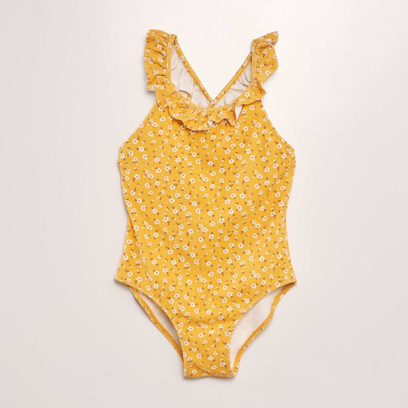 Maillot de bain imprimé - 1 pièce - Jaune