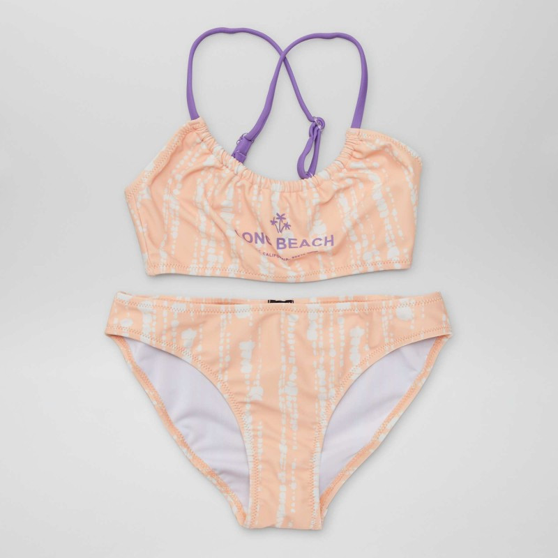 Maillot de bain tie dye - 2 pièces - Orange