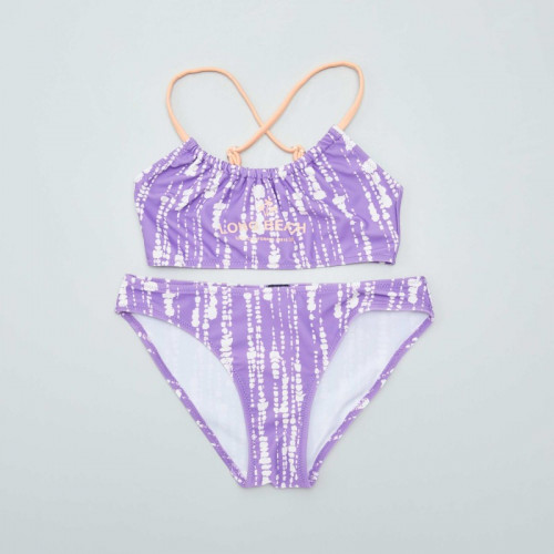 Maillot de bain tie dye - 2 pièces - Violet