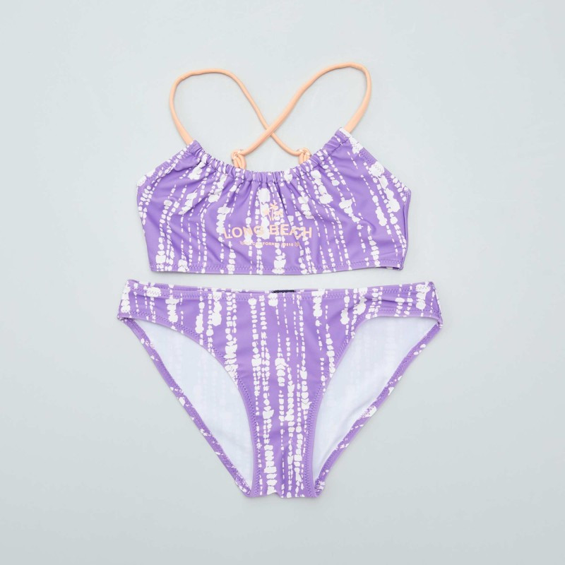 Maillot de bain tie dye - 2 pièces - Violet