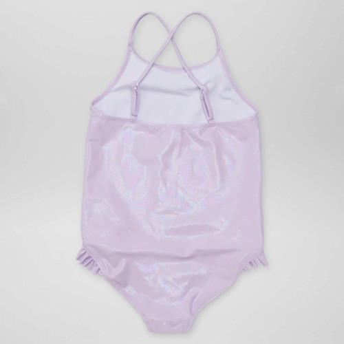 Maillot de bain pailleté et volanté - 1 pièces - Violet