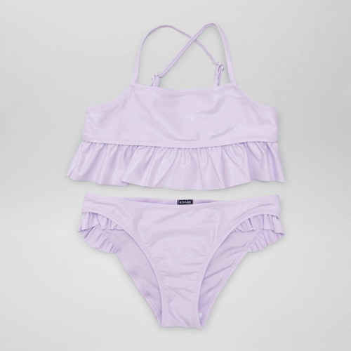 Maillot de bain volanté - 2 pièces - Violet