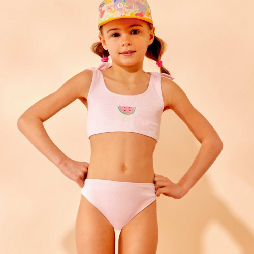 Maillot de bain 2 pièces pastèque - Rose