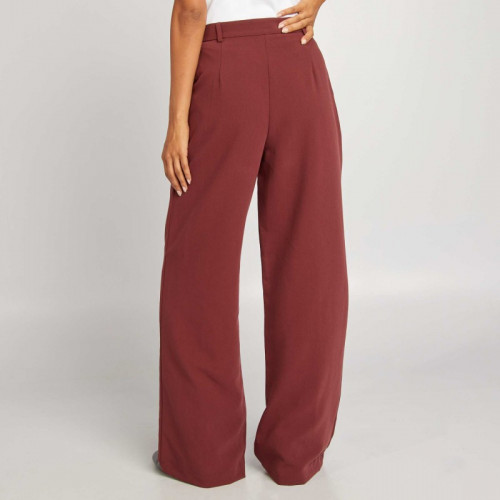 Pantalon tailleur large - Bordeaux