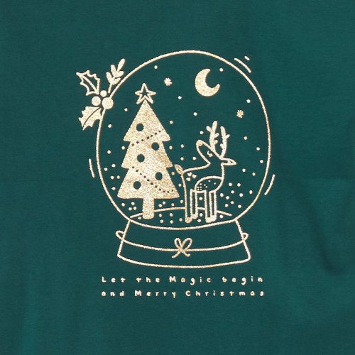 T-shirt manches courtes 'Noël' - Vert