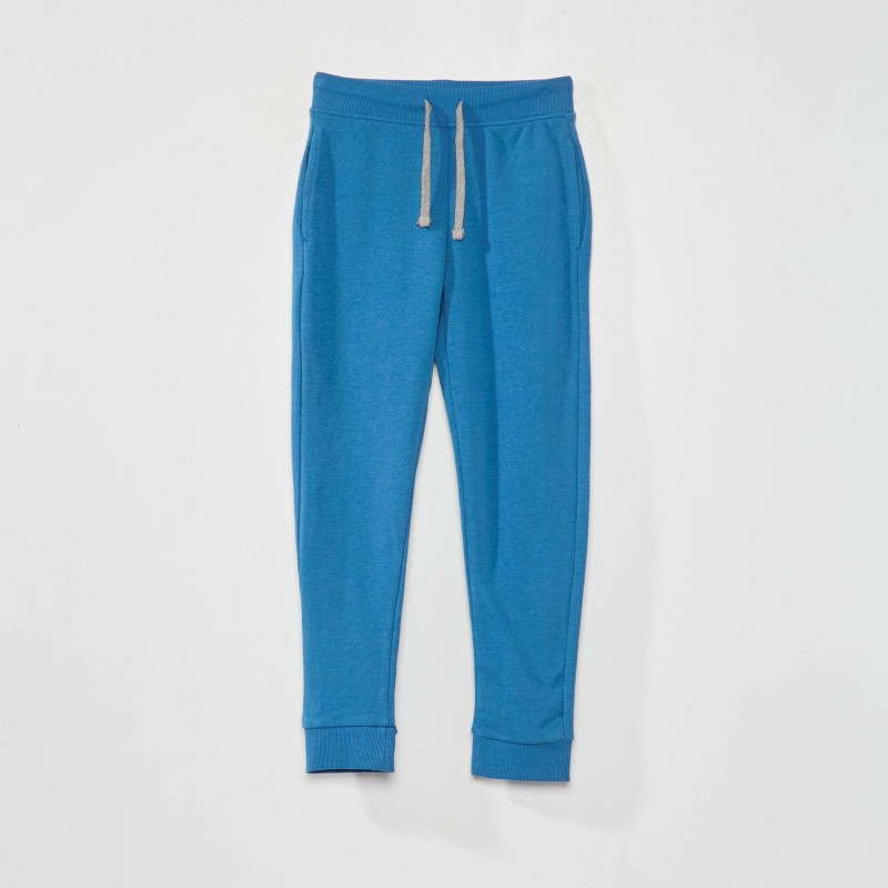 Pantalon de jogging en coton uni - Mixte - Bleu delft