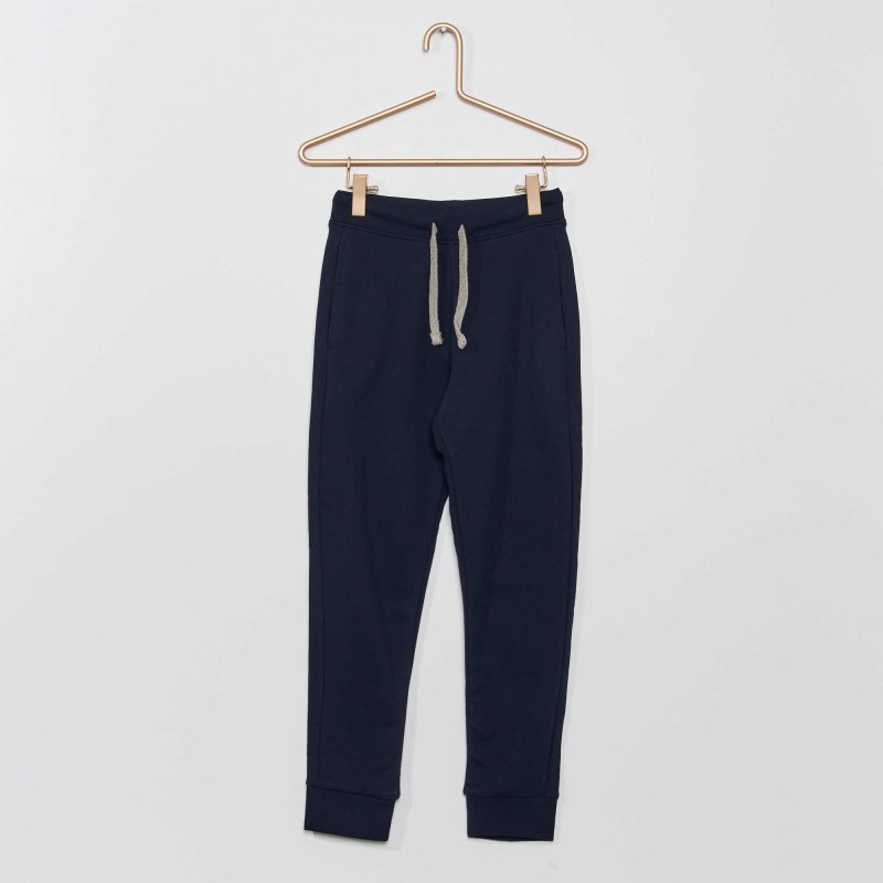 Pantalon de jogging en coton uni - Mixte - Bleu marine