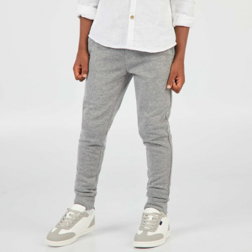 Pantalon de jogging en coton uni - Mixte - Gris