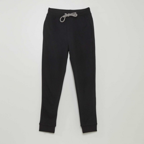 Pantalon de jogging en coton uni - Mixte - Noir