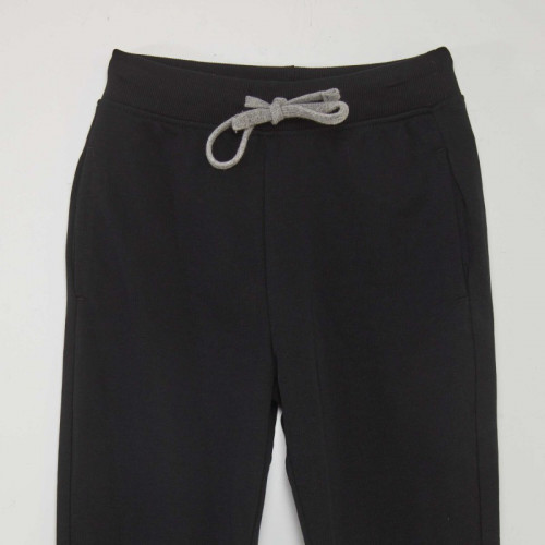 Pantalon de jogging en coton uni - Mixte - Noir