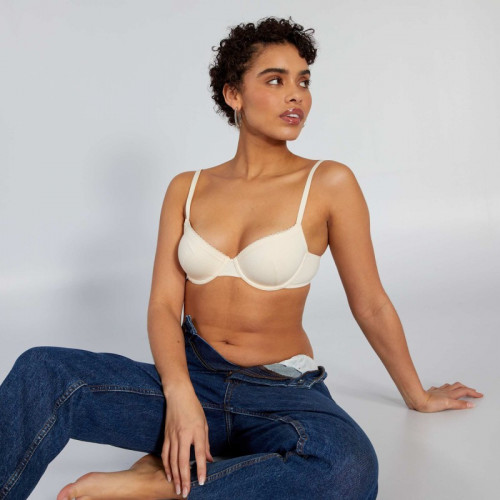 Soutien-gorge paddé coton - Beige