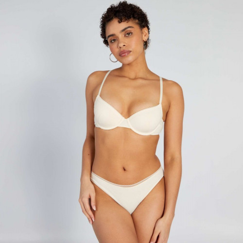 Soutien-gorge paddé coton - Beige