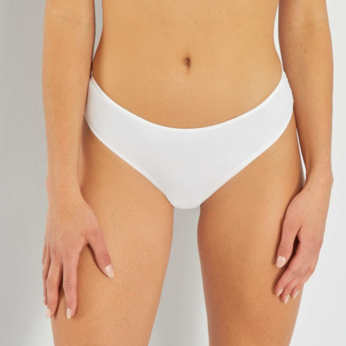 Tanga micro et dentelle - Blanc