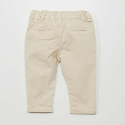 Pantalon chino uni - Beige