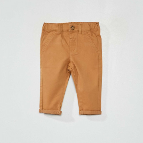 Pantalon chino uni - Camel