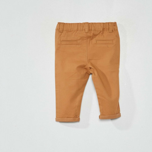 Pantalon chino uni - Camel