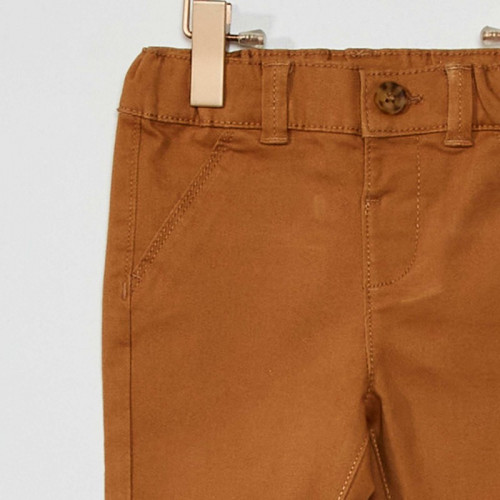 Pantalon chino uni - Camel