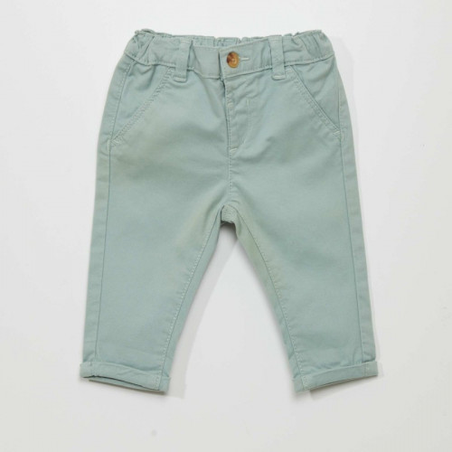 Pantalon chino uni - Vert