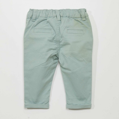 Pantalon chino uni - Vert