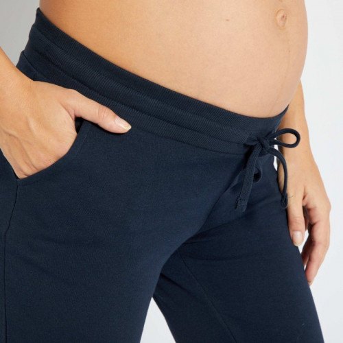 Pantalon grossesse en molleton - Bleu marine