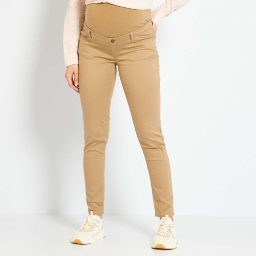 Pantalon en twill de grossesse - Beige