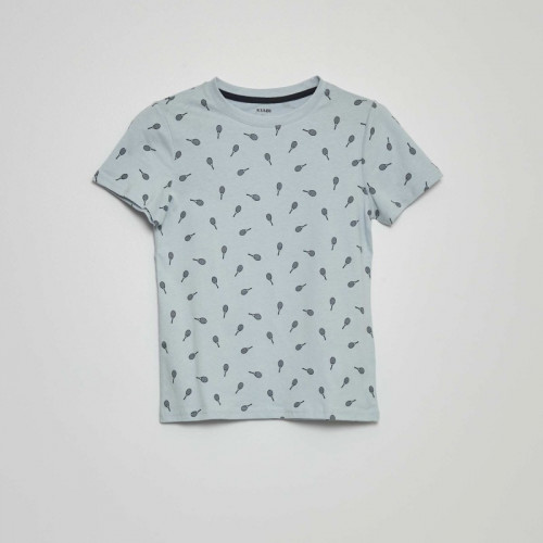 T-shirt à motif - Bleu