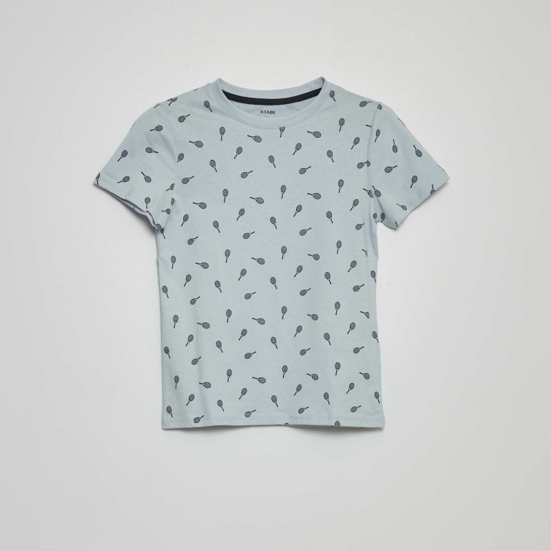 T-shirt à motif - Bleu