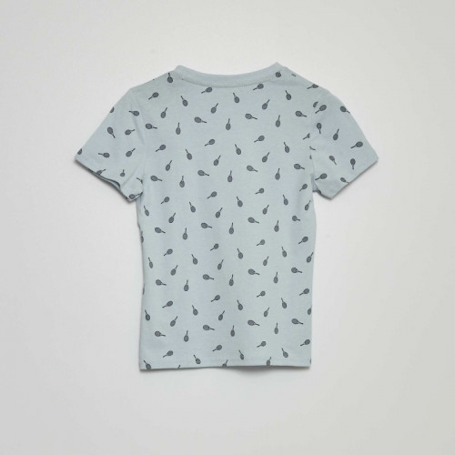 T-shirt à motif - Bleu