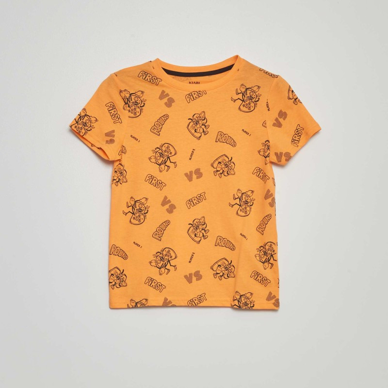 T-shirt à motif - Orange