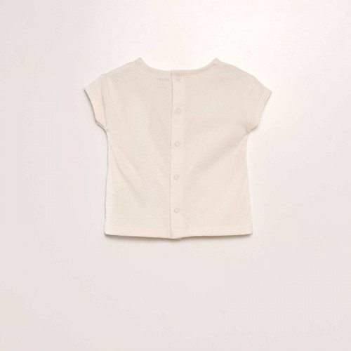 T-shirt en coton imprimé - Rose pâle