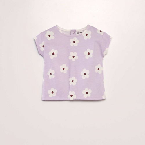 T-shirt en coton imprimé - Violet