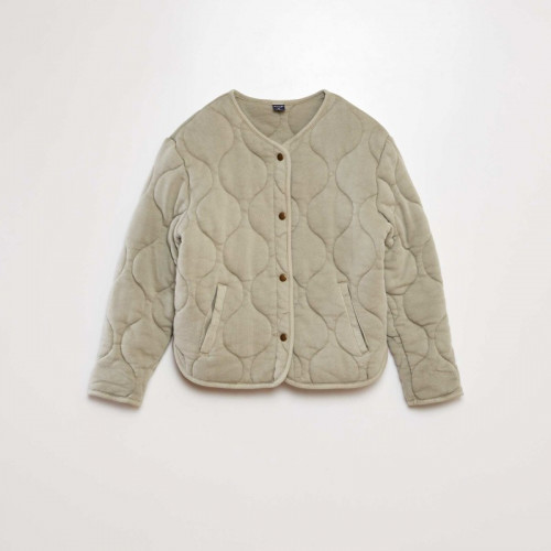 Blouson quilté - Vert/gris