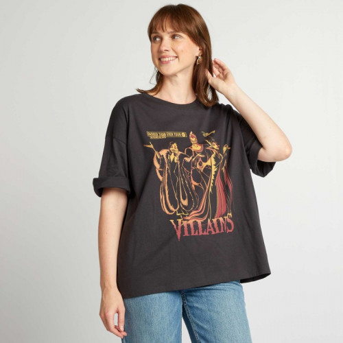 T-shirt 'Disney' 'Villains' manches courtes - Halloween - Noir