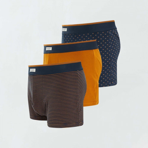 Lot de 3 boxers - Moutarde/marine