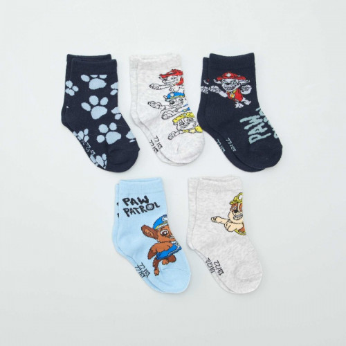 Lot de 5 chaussettes mi-hautes 'Pat'patrouille' - Bleu