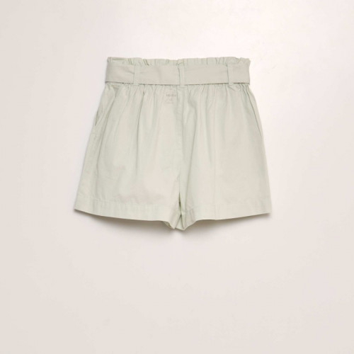 Short avec ceinture à nouer - Vert