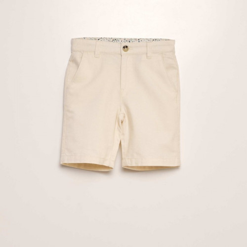 Bermuda chino uni - Beige