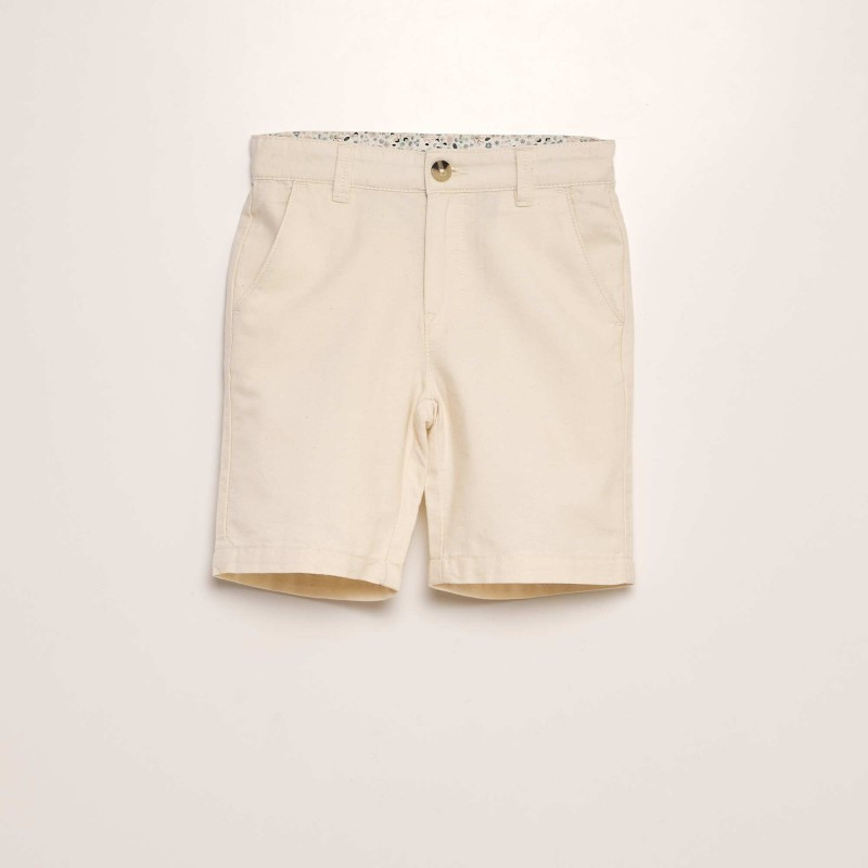 Bermuda chino uni - Beige