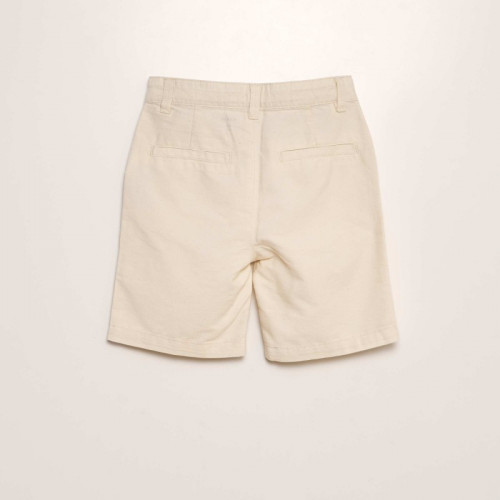 Bermuda chino uni - Beige