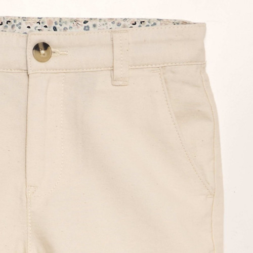 Bermuda chino uni - Beige