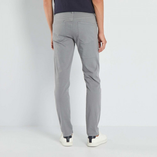 Chino slim 5 poches - L32 - Gris