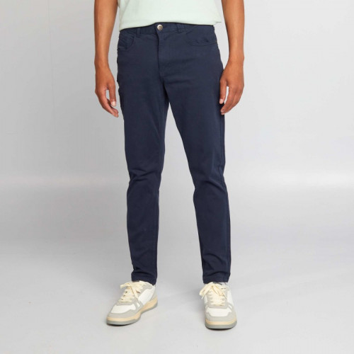 Chino slim 5 poches - L32 - Bleu marine