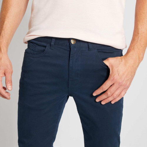 Chino slim 5 poches - L32 - Bleu marine