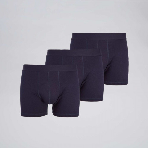 Lot de 3 boxers unis - Marine