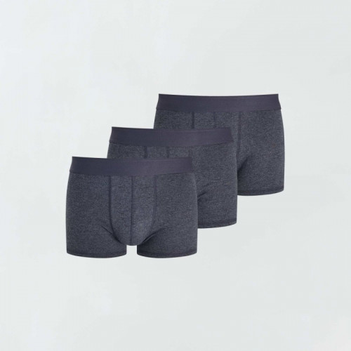 Lot de 3 boxers unis - Gris foncé