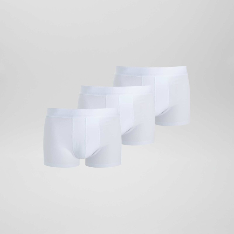 Lot de 3 boxers unis - Blanc